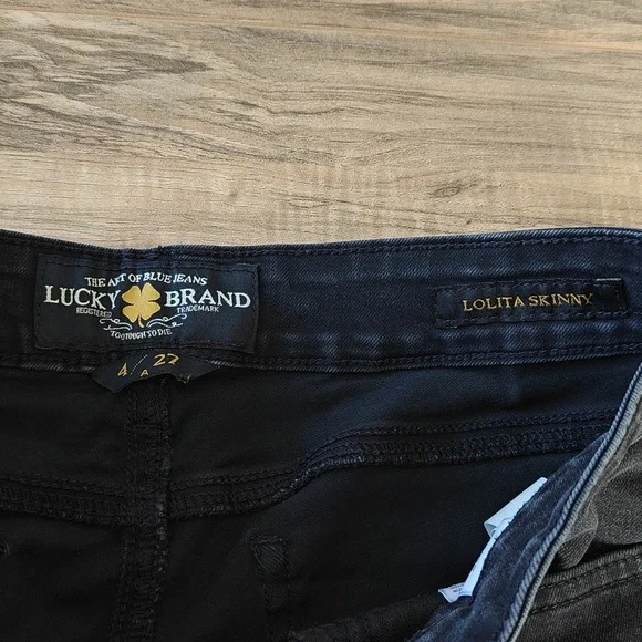 VGUC Lucky Brand black Lolita ankle skinny jeans - Picture 4 of 7